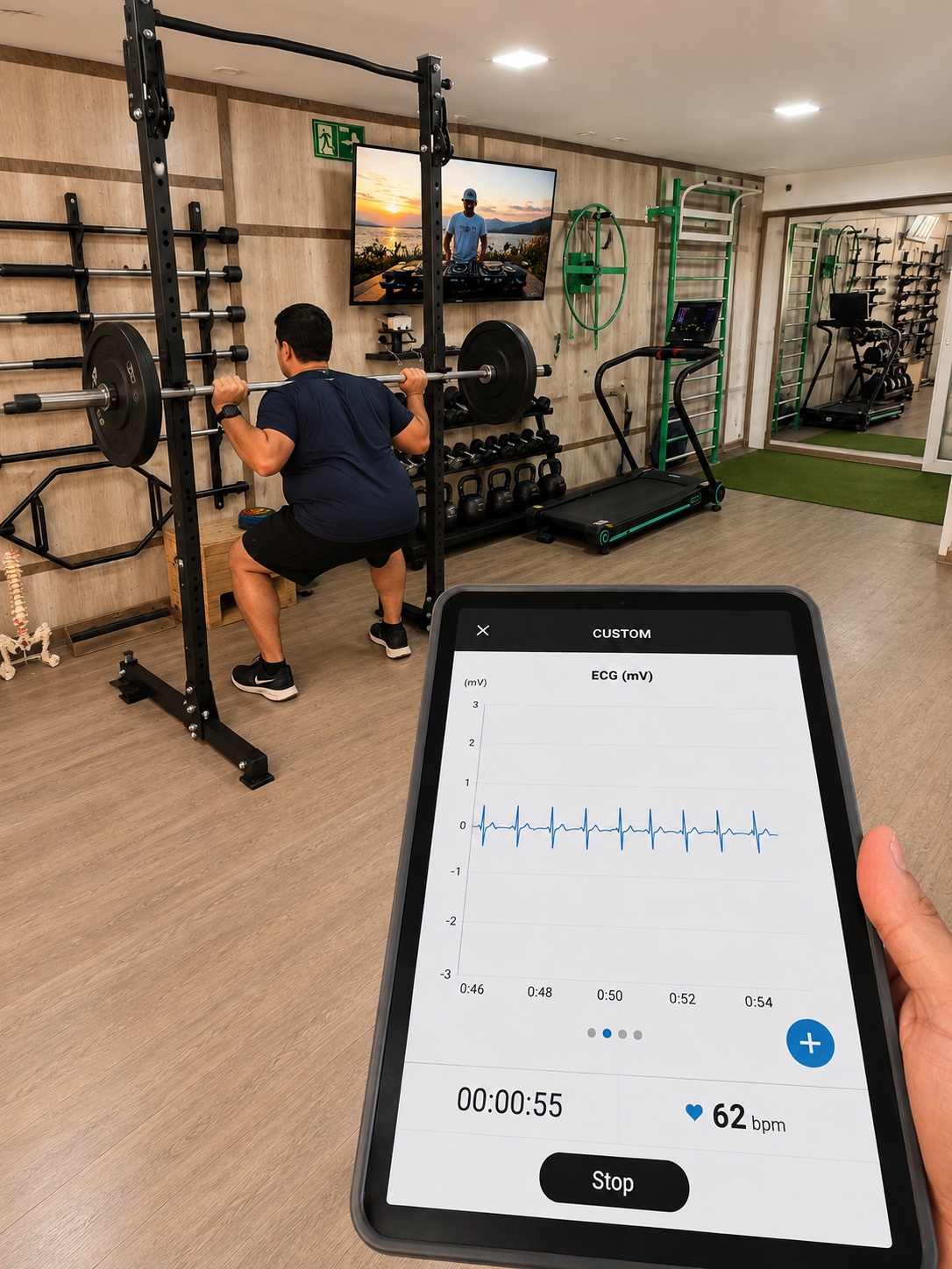 Ejercicio de fuerza con supervisión y monitorización clínica